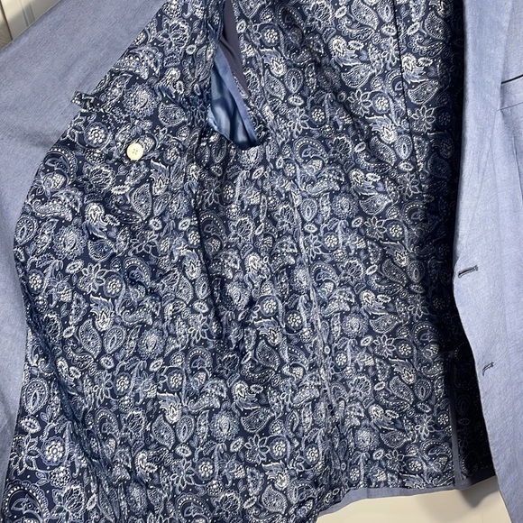Lauren Ralph Lauren Linen Blazer Sz XL 48R Blue Classic Old Money Single Breast - Picture 5 of 15